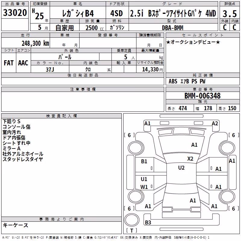 SUBARU LEGACY B4