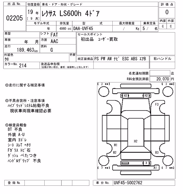 LEXUS LS600H