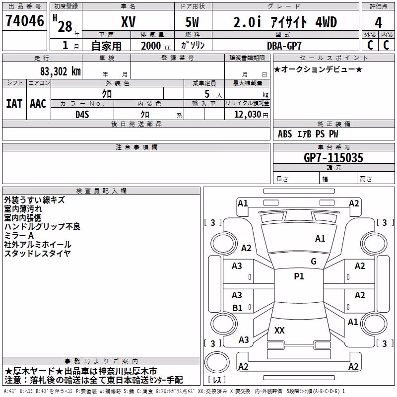 SUBARU XV