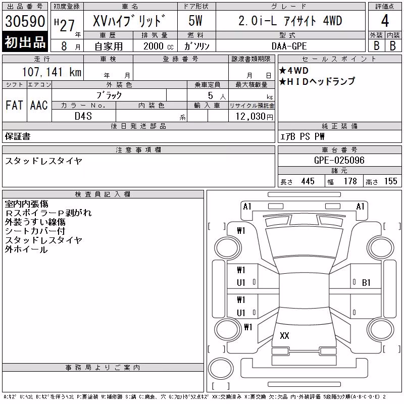 SUBARU XV
