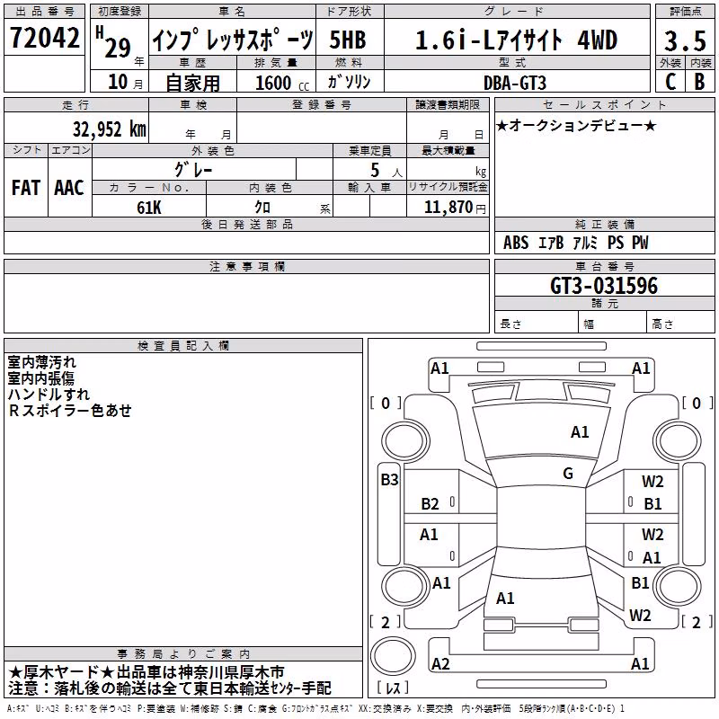 SUBARU XV