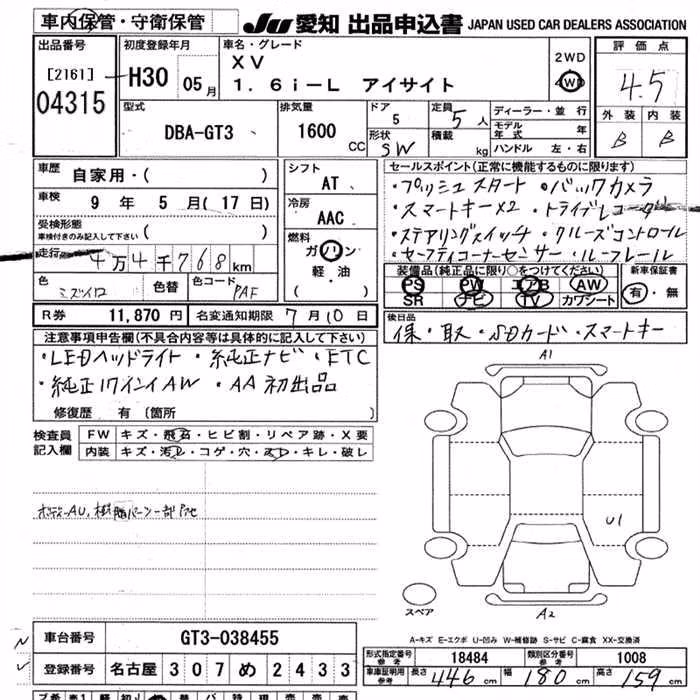 SUBARU XV