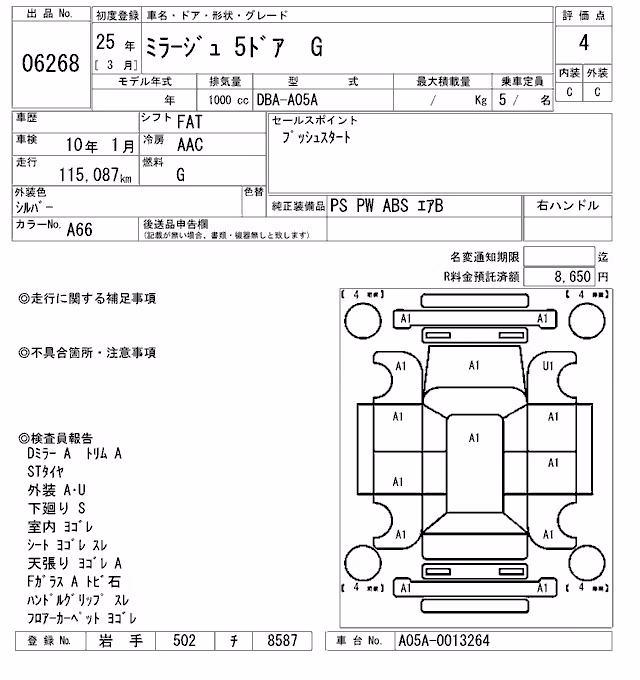 MITSUBISHI MIRAGE
