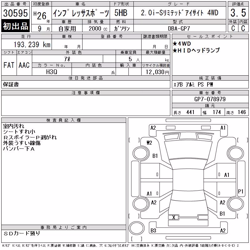 SUBARU XV