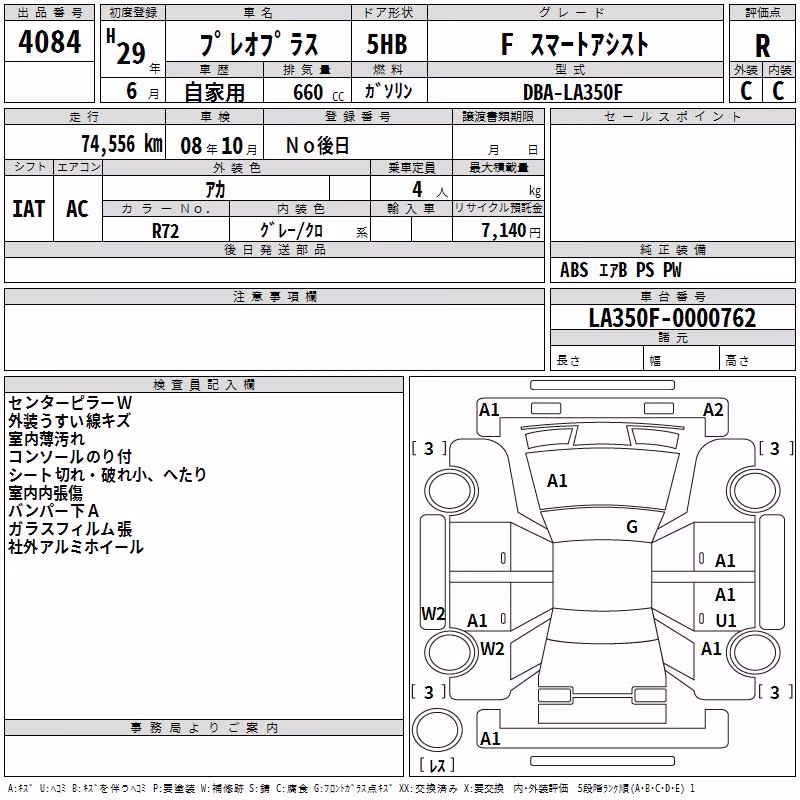 SUBARU PLEO PLUS