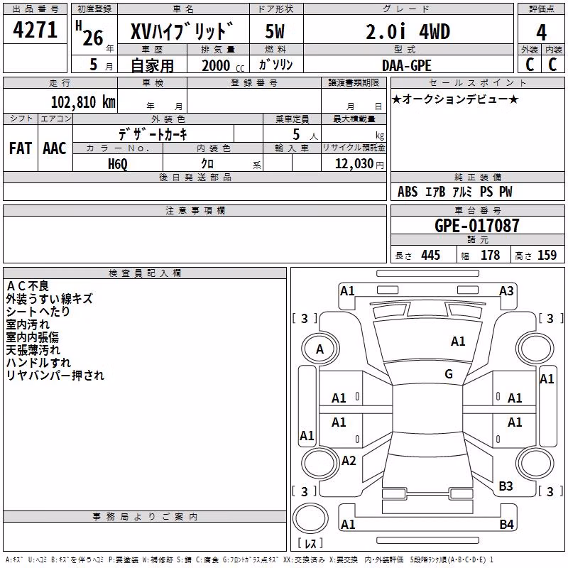 SUBARU XV