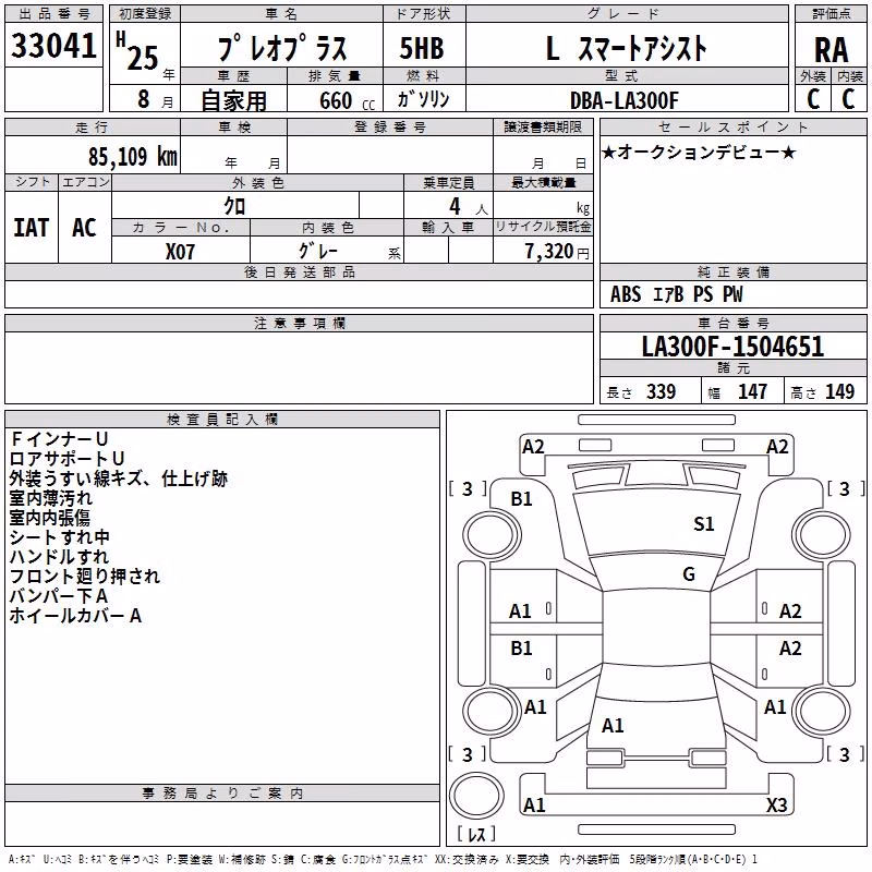 SUBARU PLEO PLUS