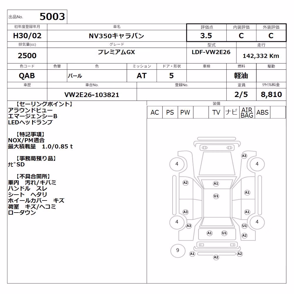 NISSAN NV350 CARAVAN