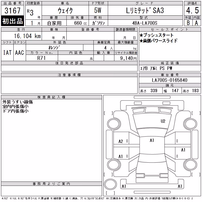 DAIHATSU WAKE