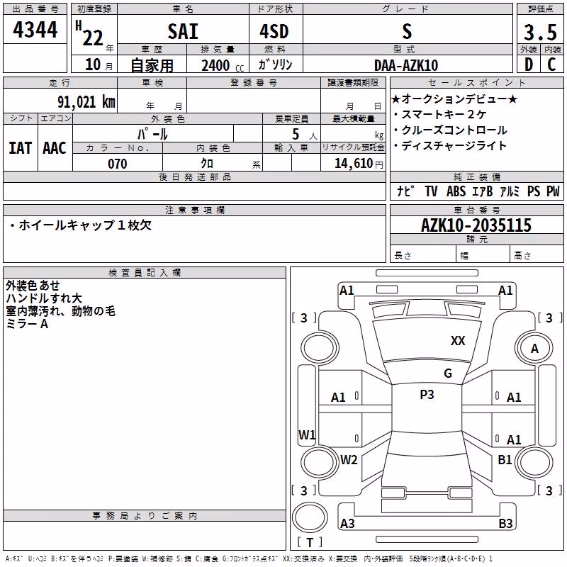TOYOTA SAI