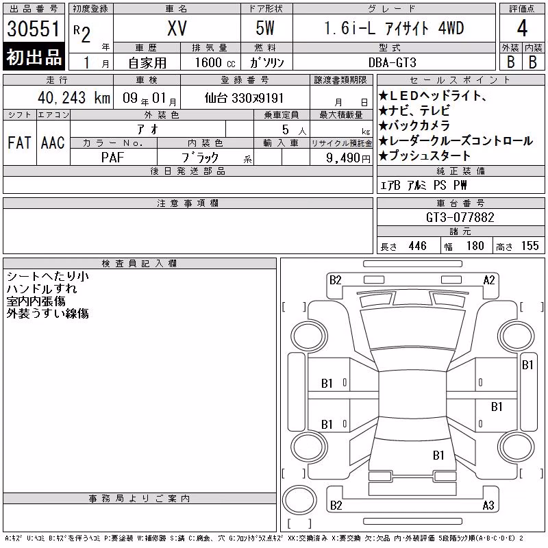 SUBARU XV