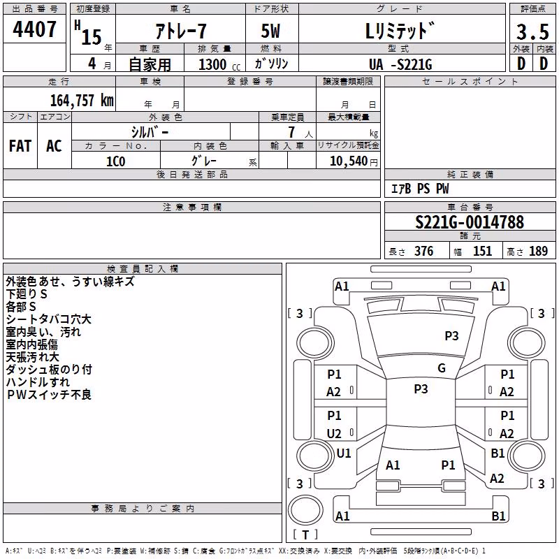 DAIHATSU ATRAI7