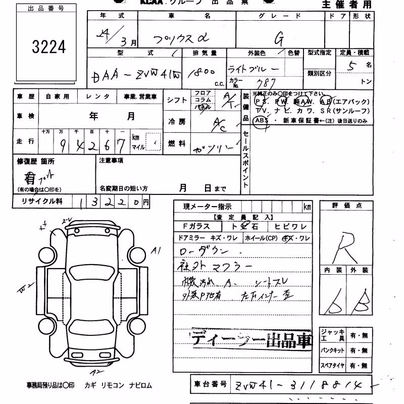 TOYOTA PRIUS ALPHA
