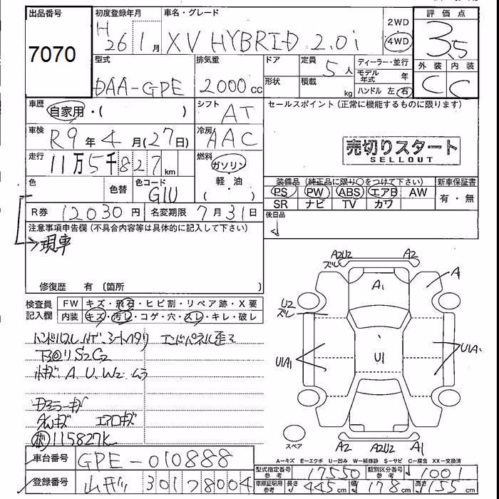 SUBARU XV