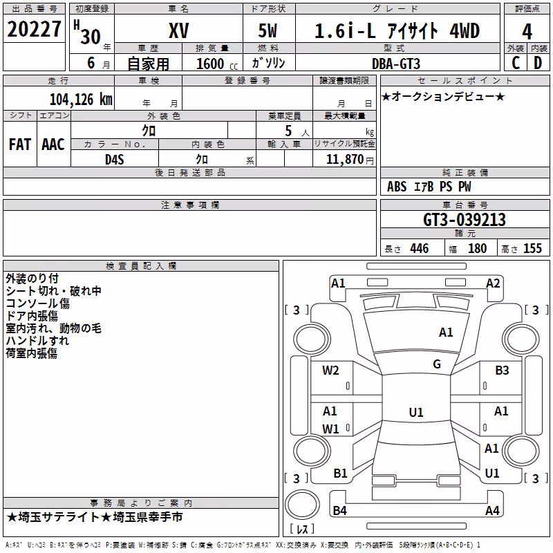 SUBARU XV