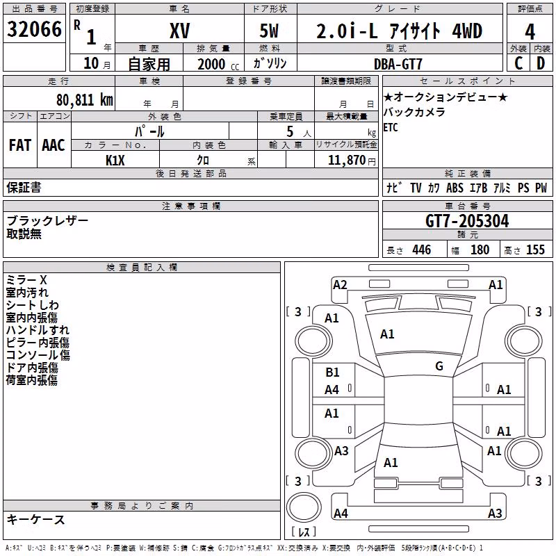 SUBARU XV