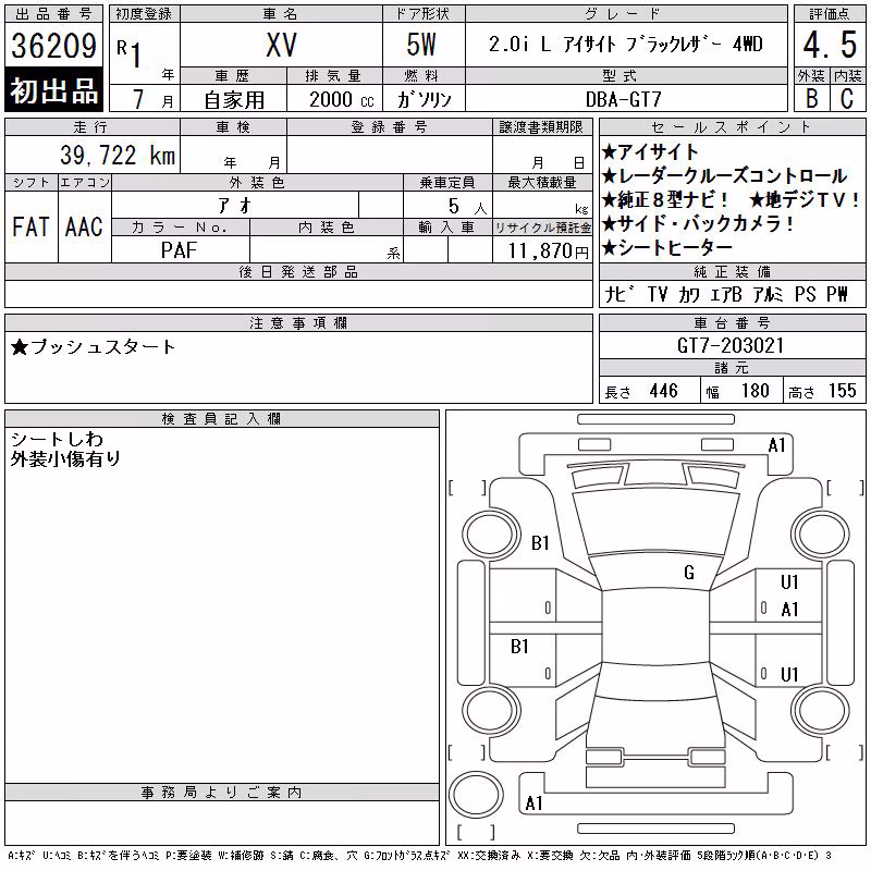 SUBARU XV
