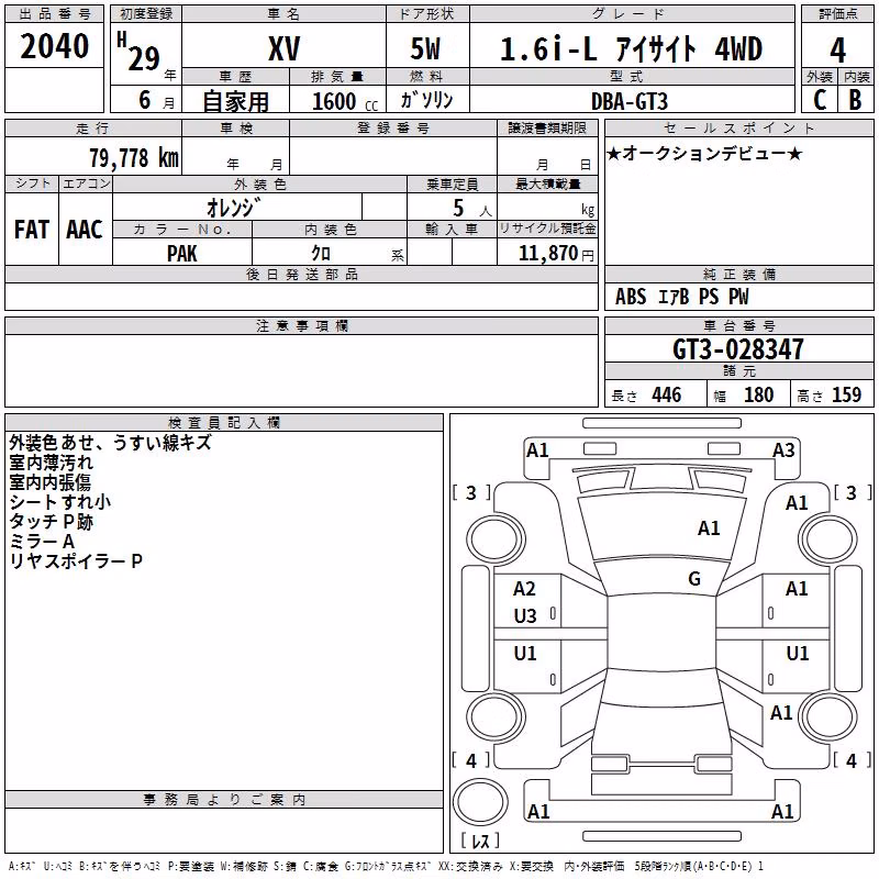 SUBARU XV