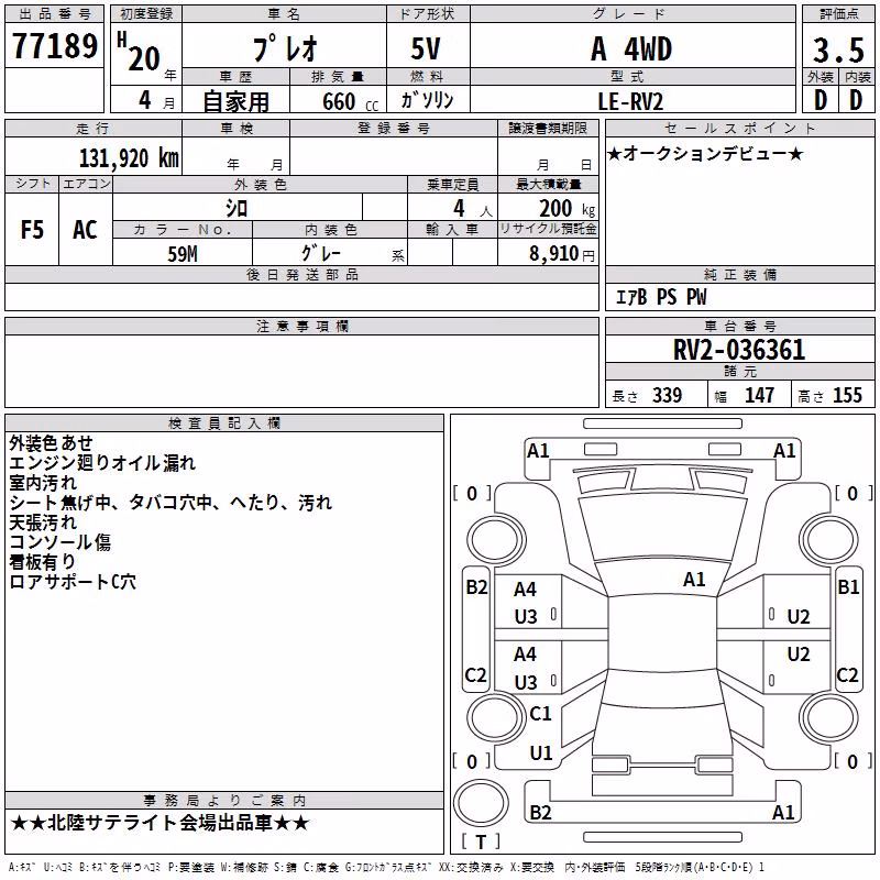 SUBARU PLEO