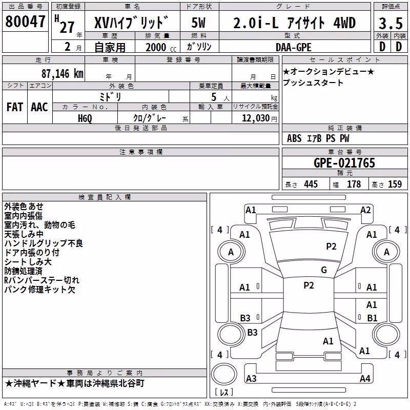 SUBARU XV