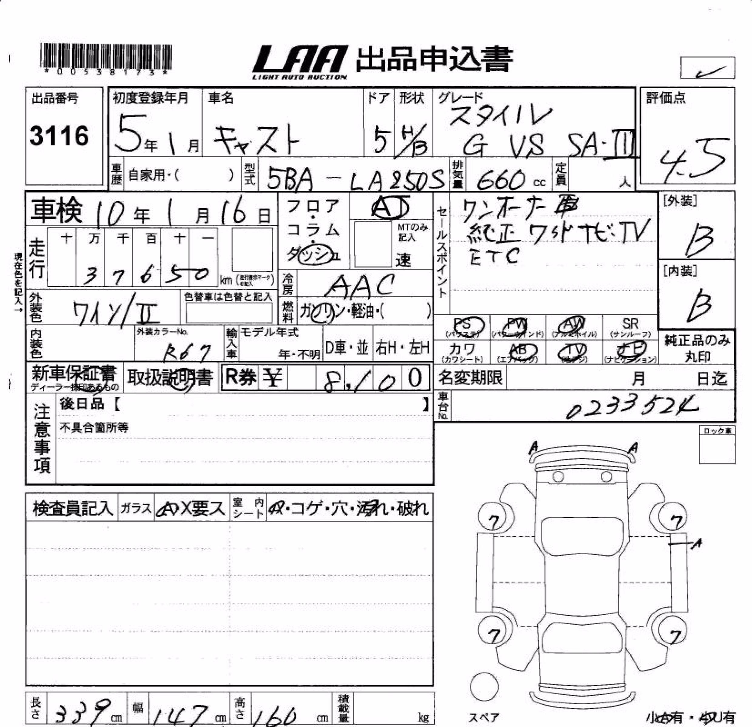 DAIHATSU CAST