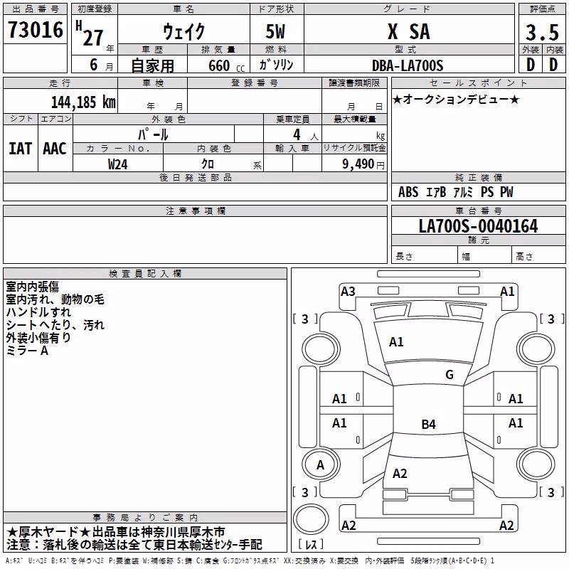 DAIHATSU WAKE