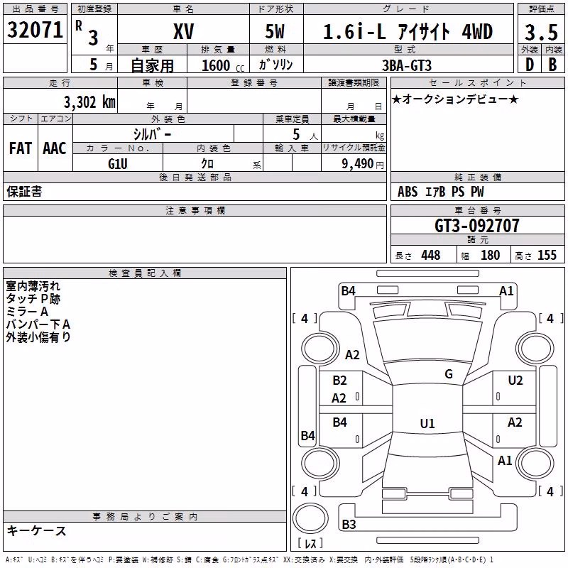 SUBARU XV