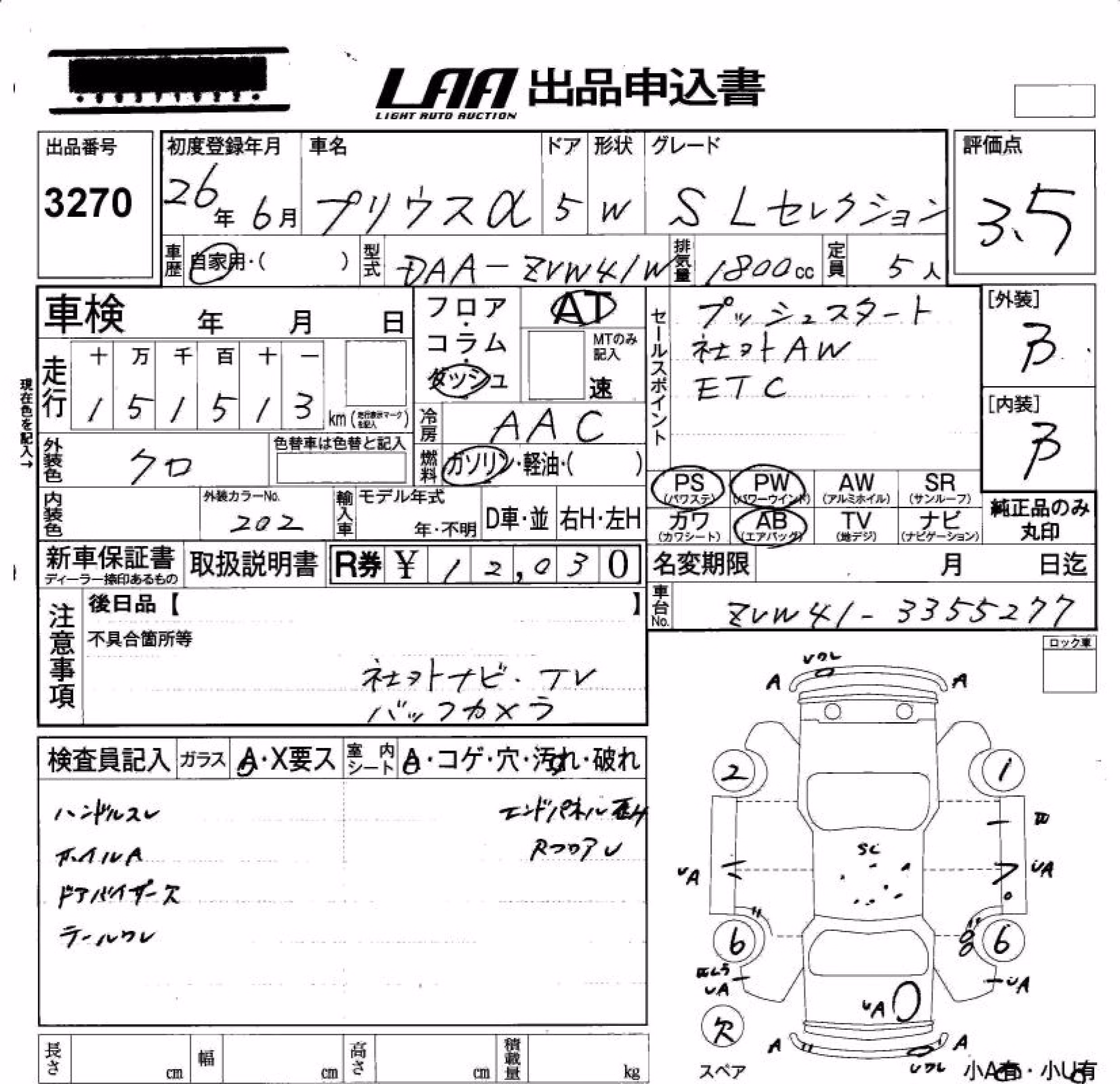 TOYOTA PRIUS ALPHA