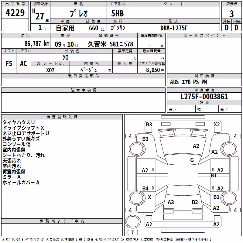 SUBARU PLEO