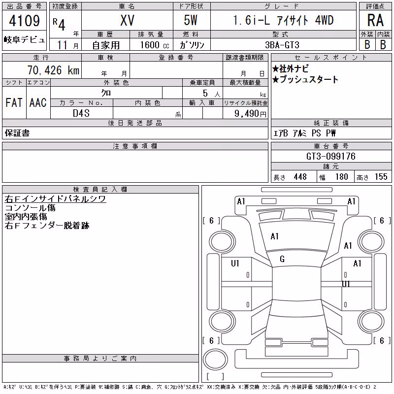 SUBARU XV