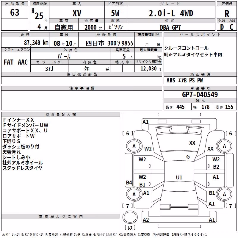 SUBARU XV