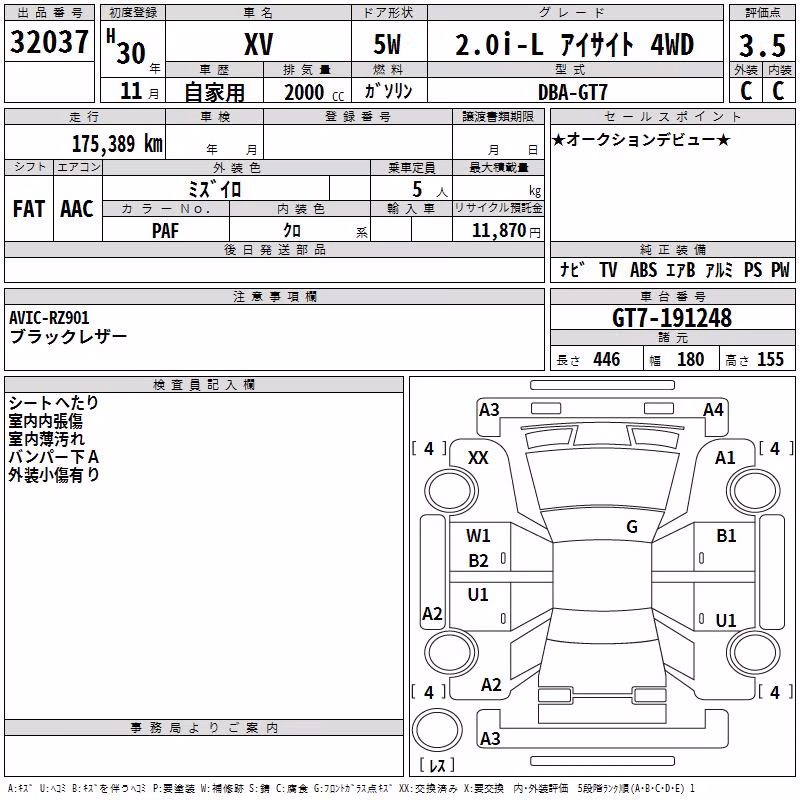 SUBARU XV