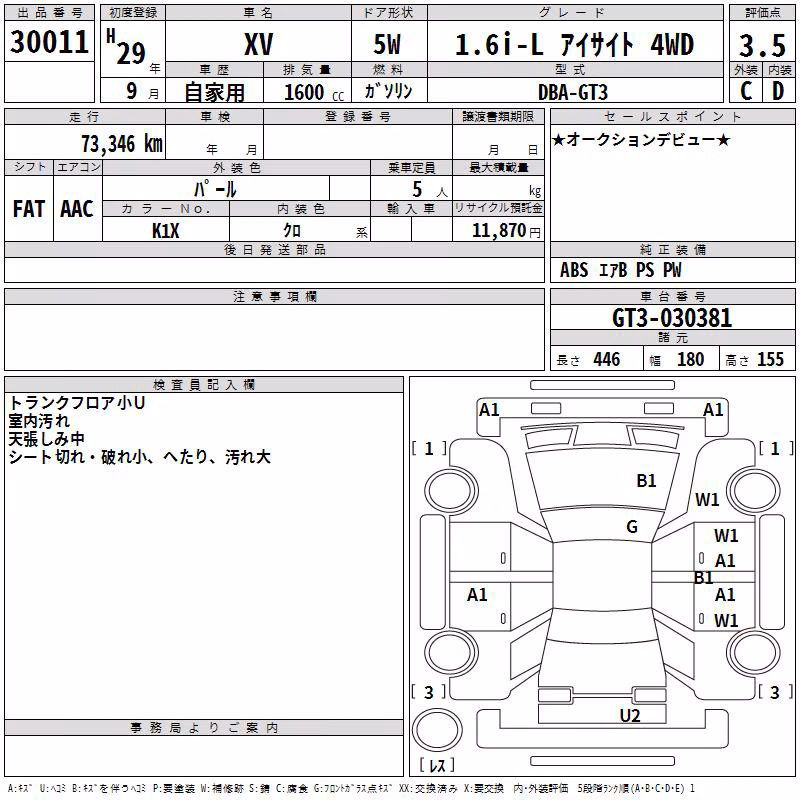 SUBARU XV
