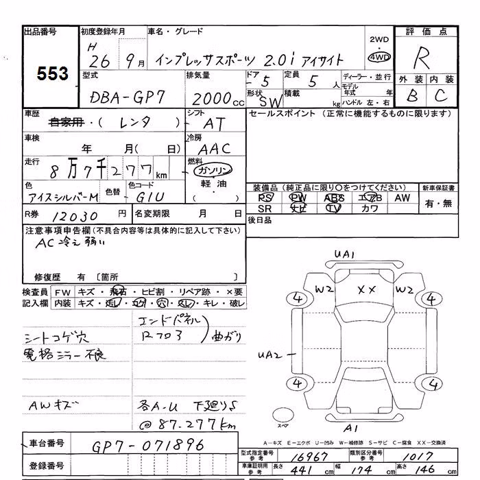 SUBARU XV