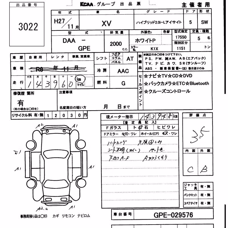 SUBARU XV