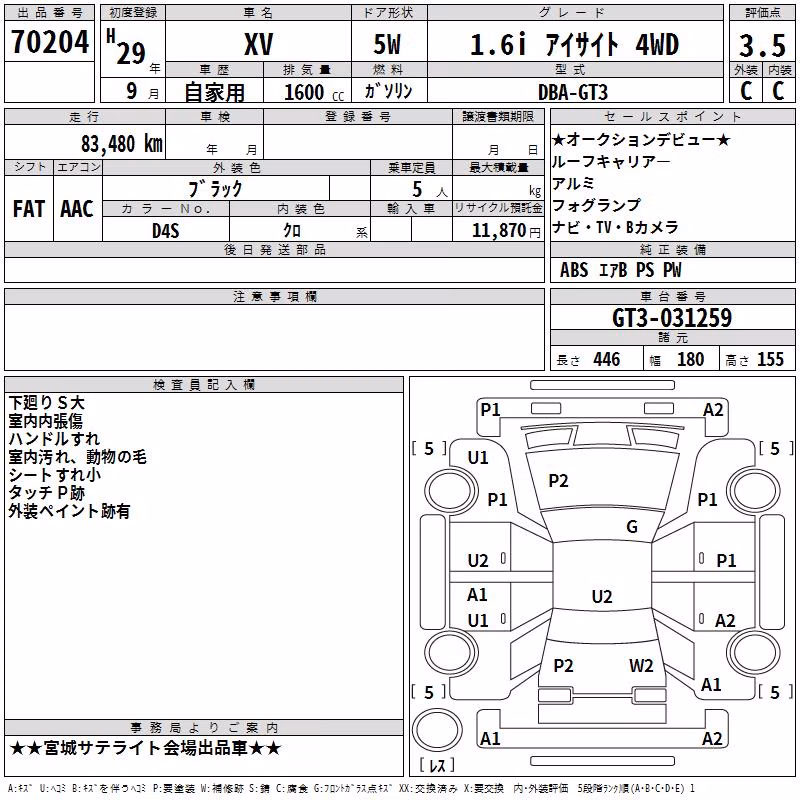 SUBARU XV