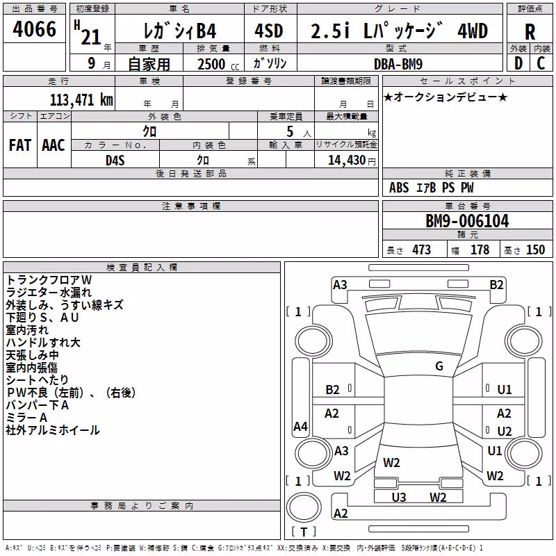 SUBARU LEGACY B4