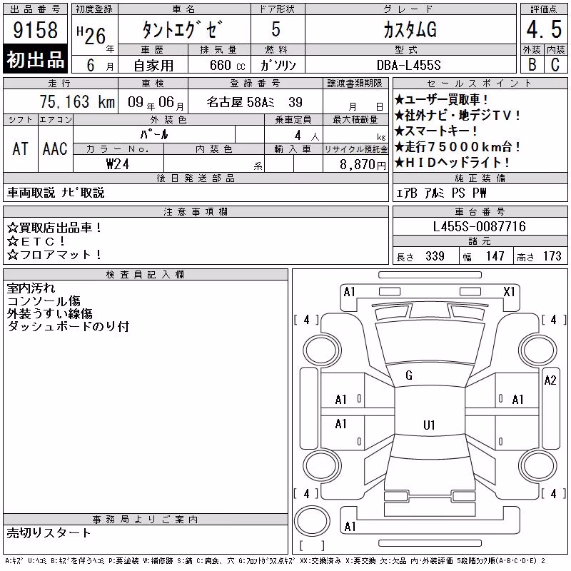 DAIHATSU TANTO EXE
