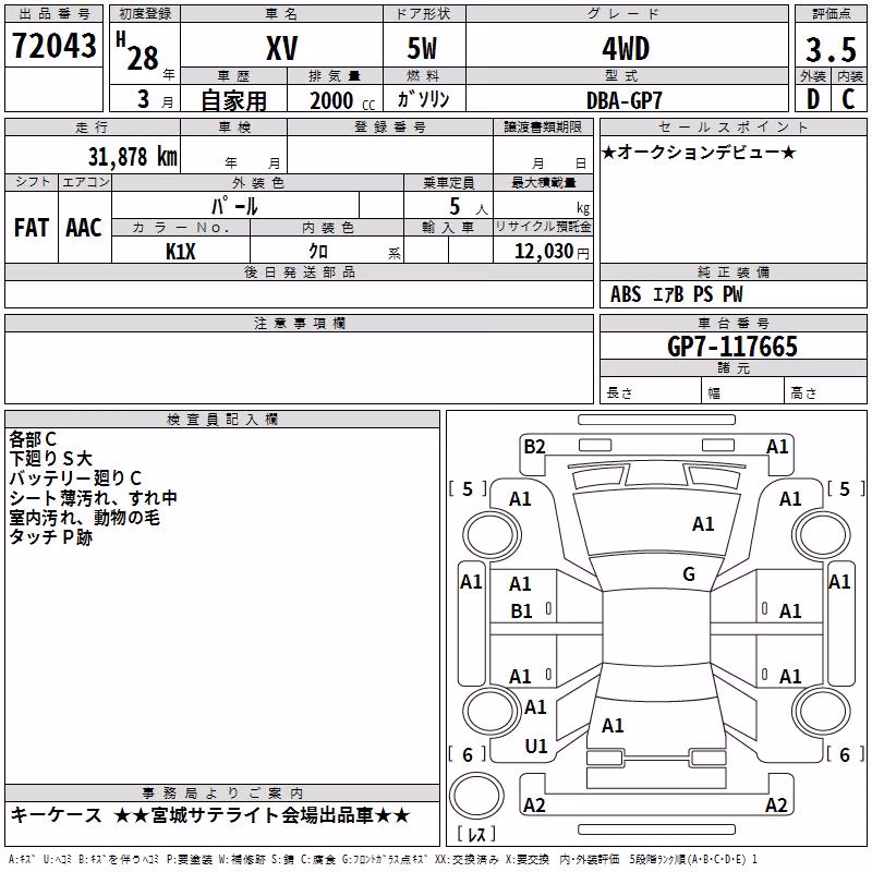 SUBARU XV
