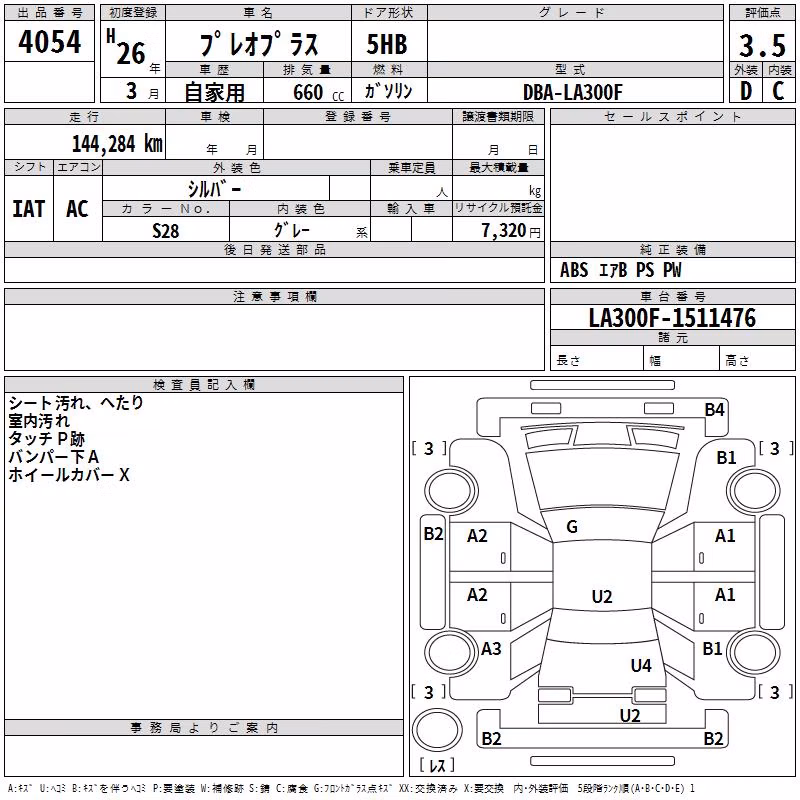 SUBARU PLEO PLUS