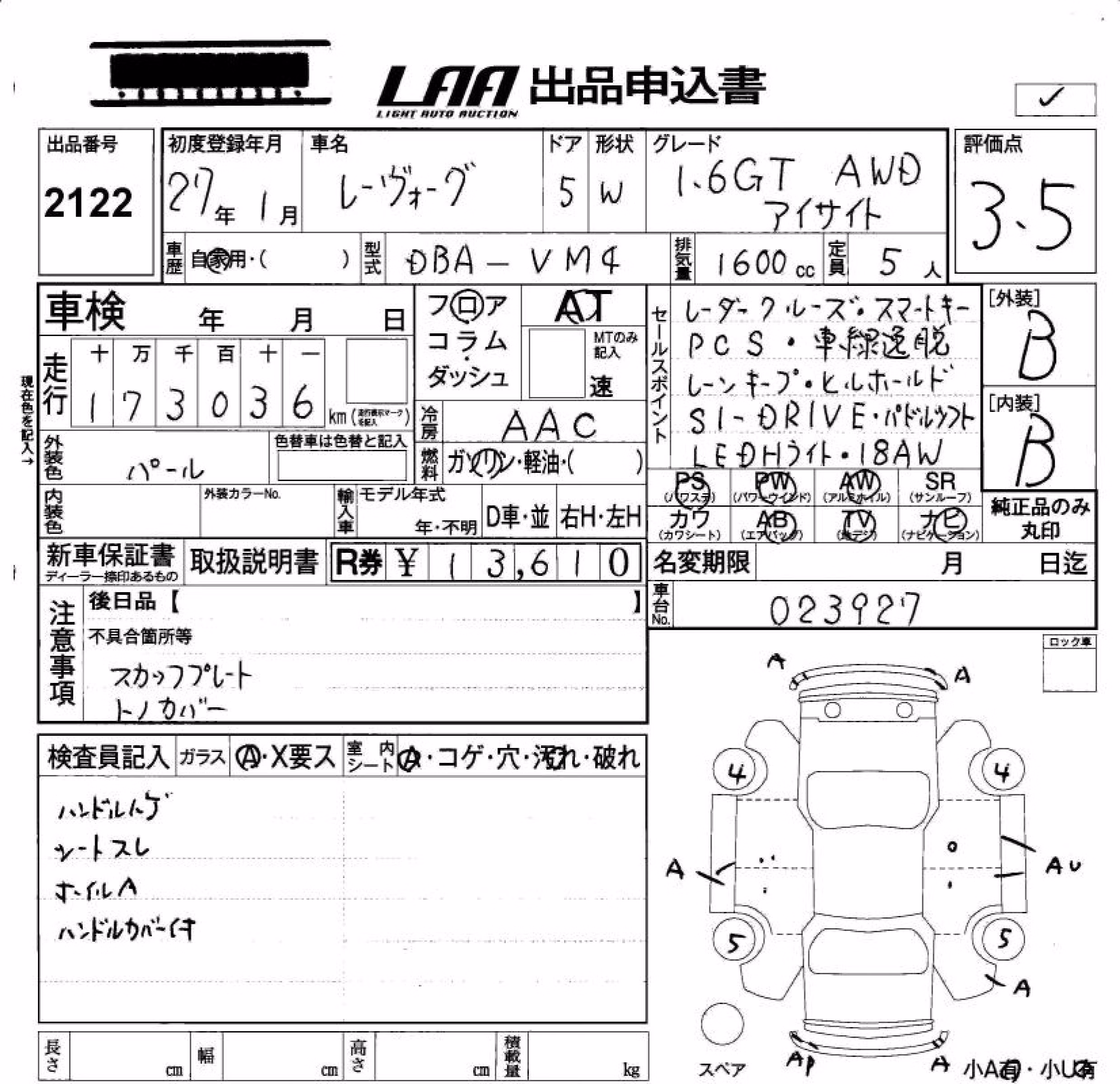 SUBARU LEVORG