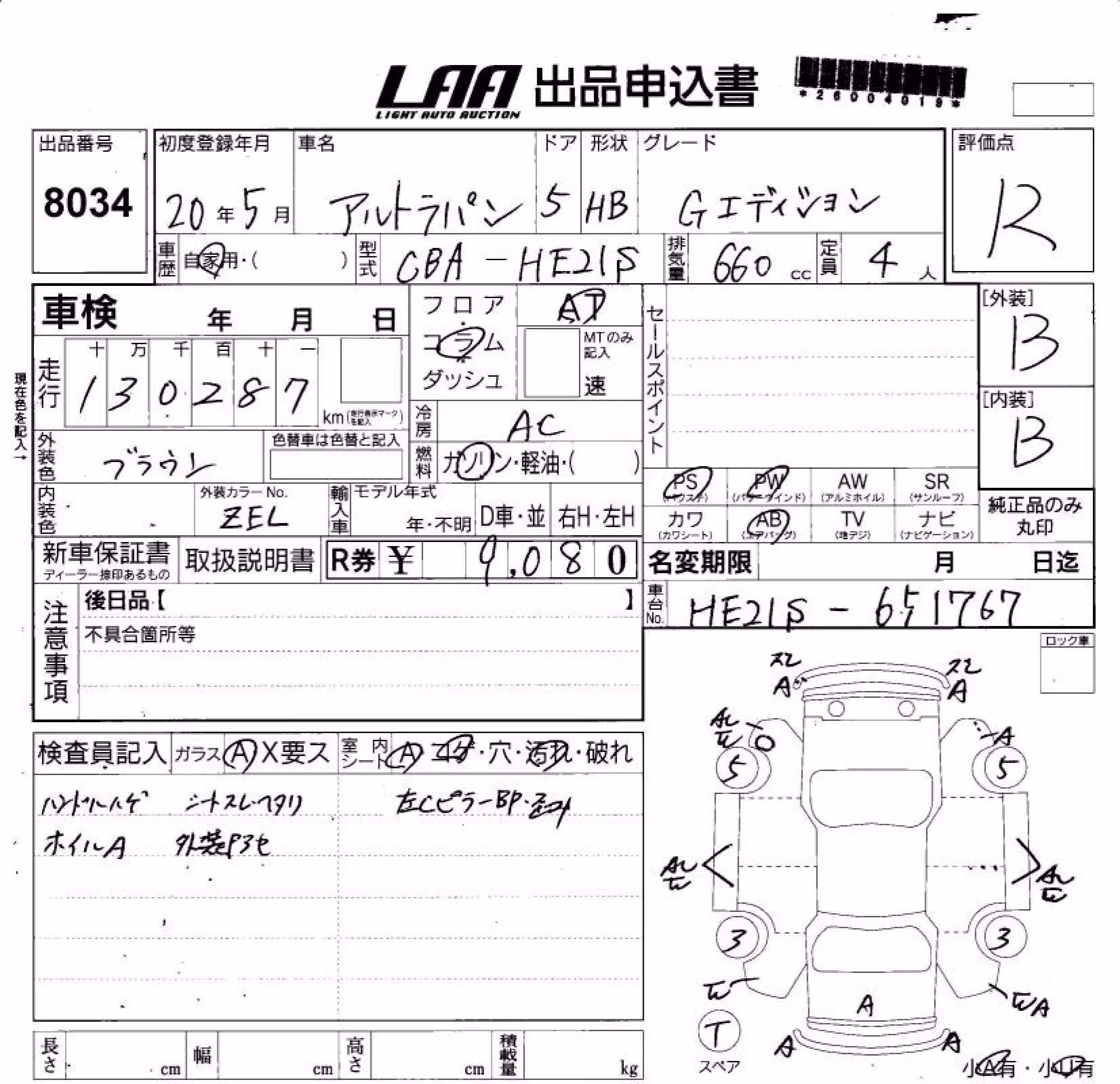 SUZUKI ALTO LAPIN