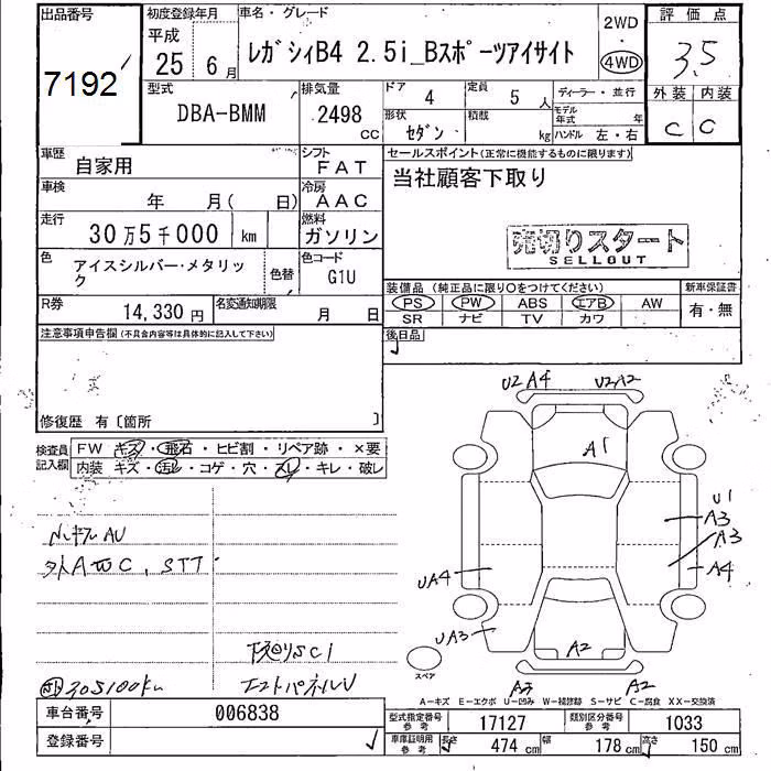 SUBARU LEGACY B4