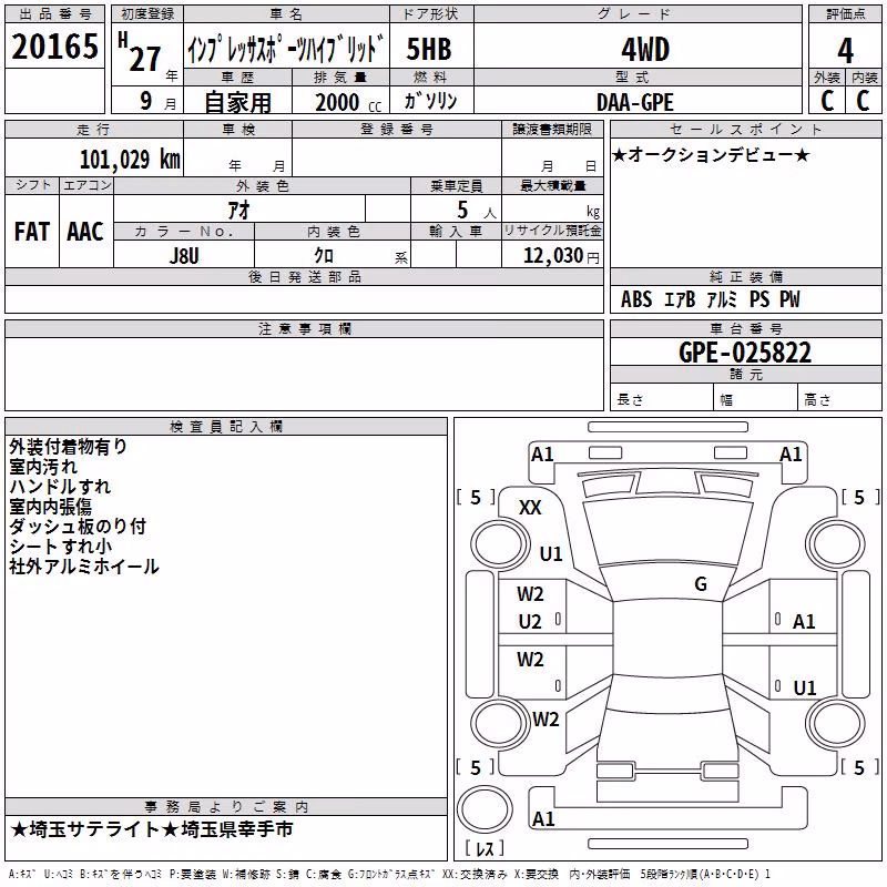 SUBARU XV