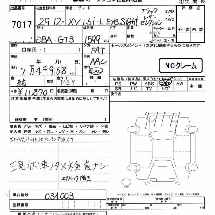 SUBARU XV