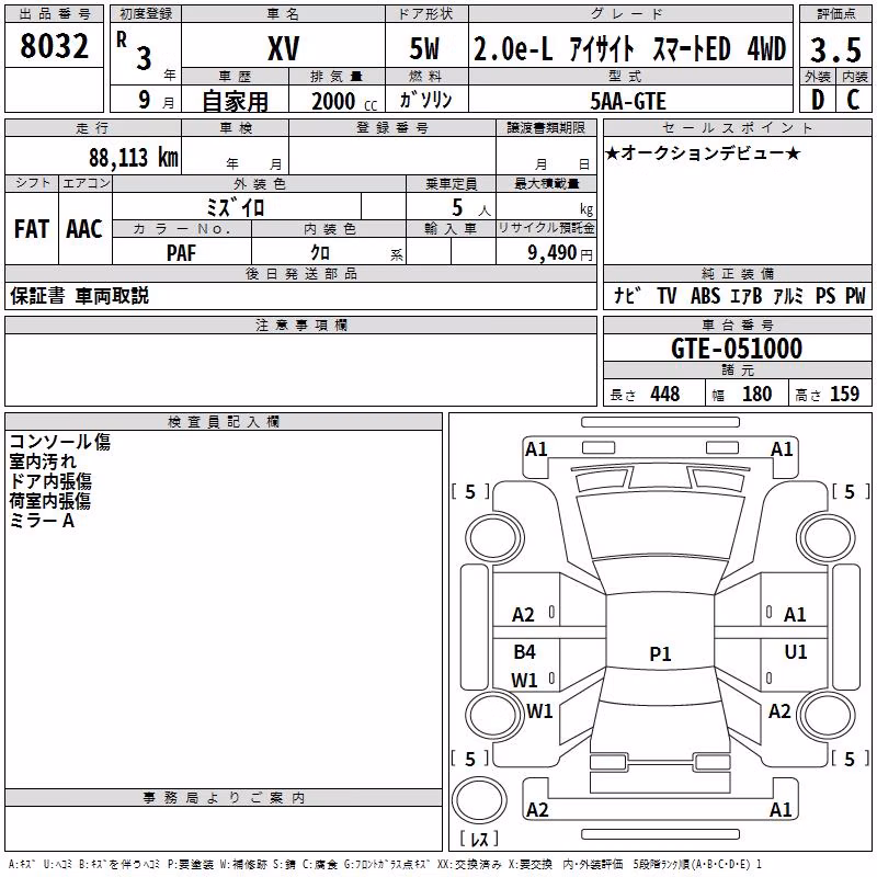SUBARU XV