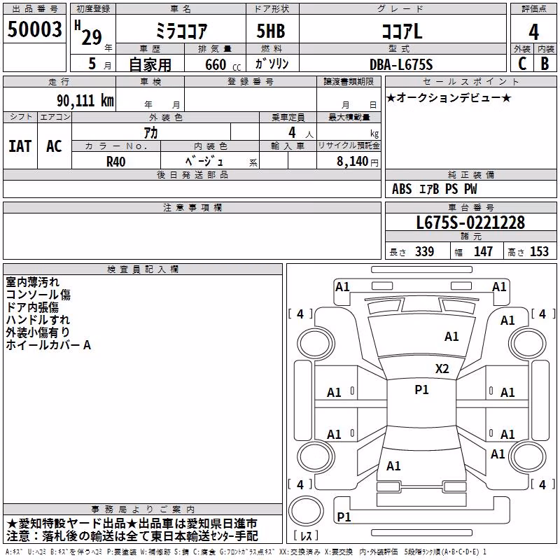 DAIHATSU MIRA COCOA