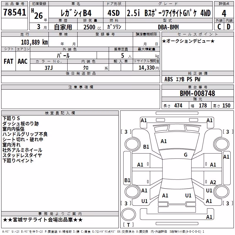 SUBARU LEGACY B4