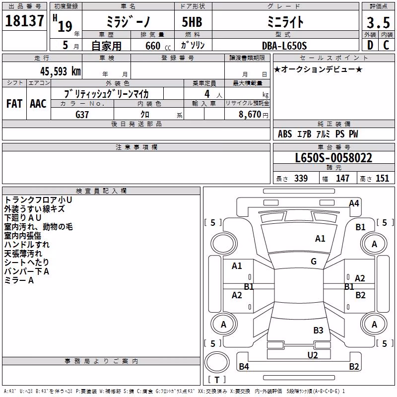 DAIHATSU MIRA GINO