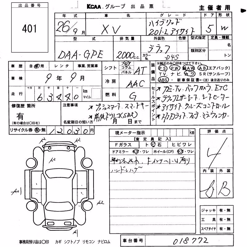 SUBARU XV